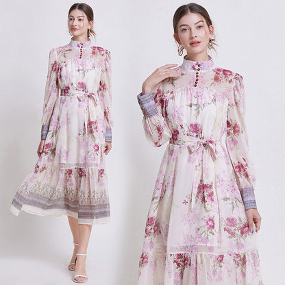 Sarah | Vestido de Chiffon Floral Elegante