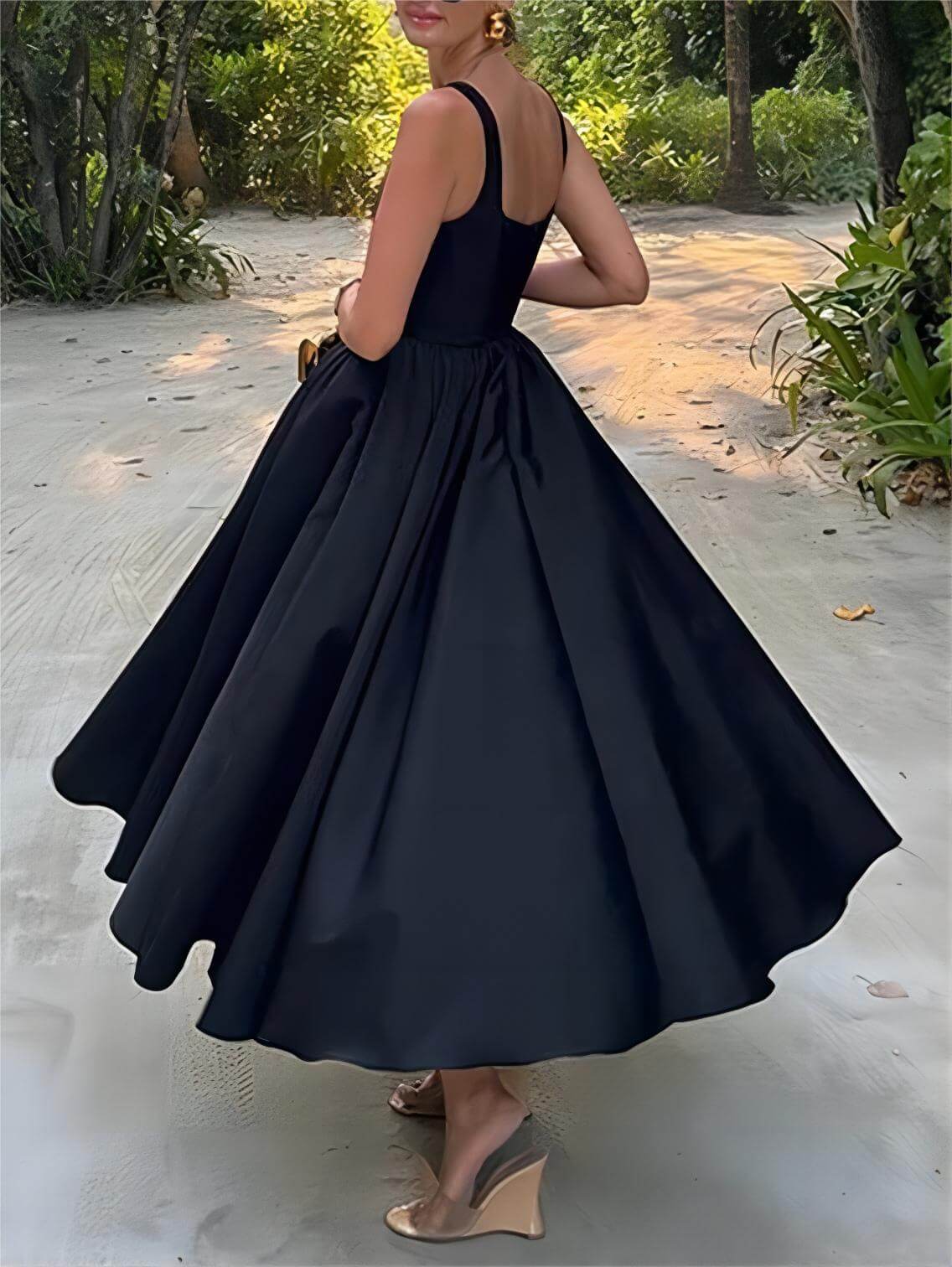 Patricia - Elegante vestido midi en corte A