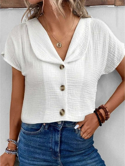 Ellen | Top con cuello y botones