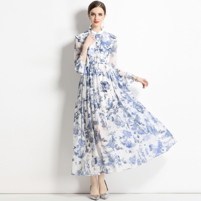 Gabby | Vestido Elegante de Estampado de Tinta