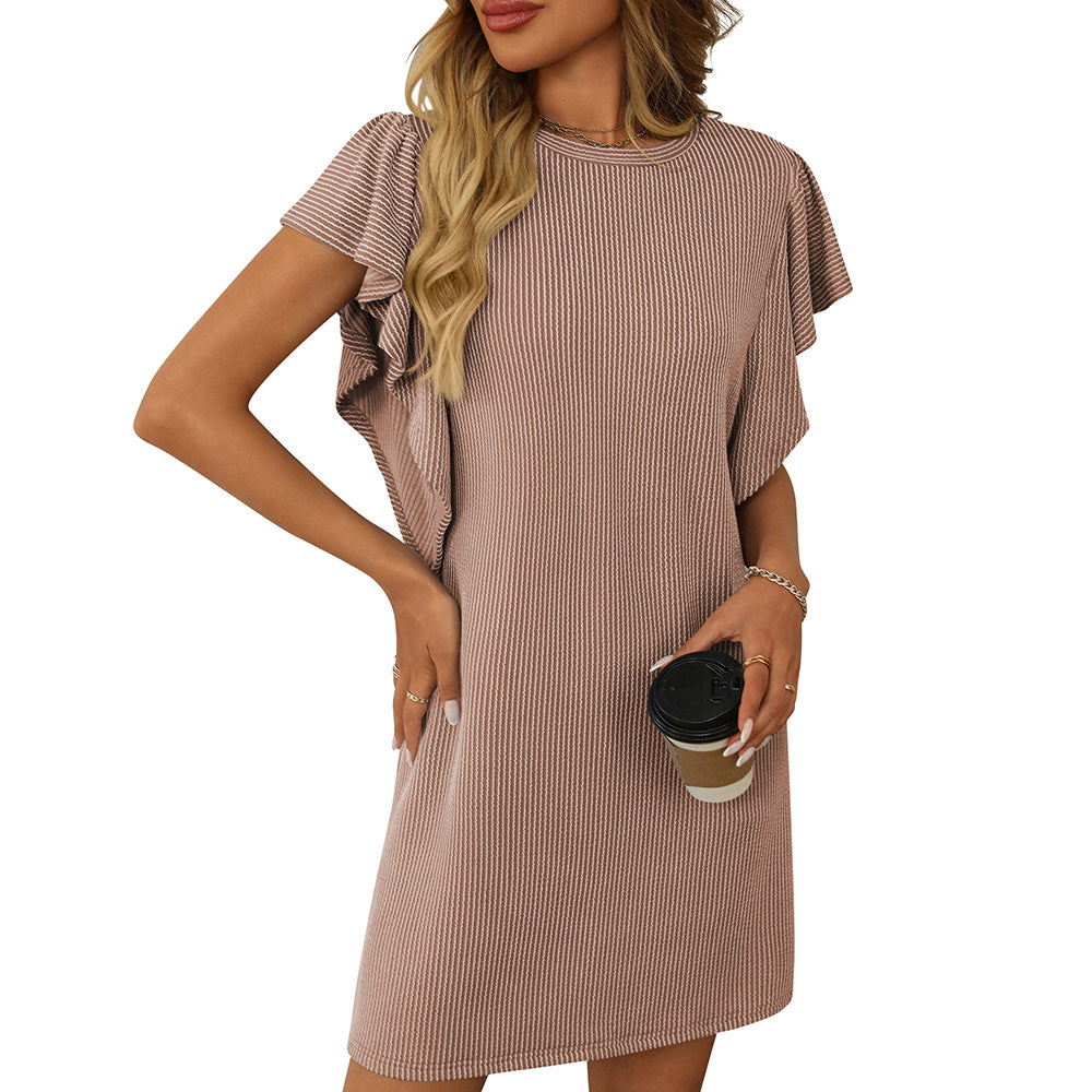 Ursula – Vestido Recto con Mangas Volantes