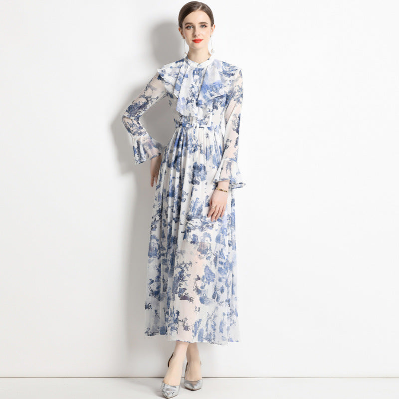 Gabby | Vestido Elegante de Estampado de Tinta