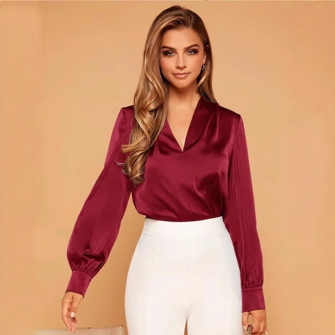 BLUSA CASUAL DE SATÉN EMILIE I