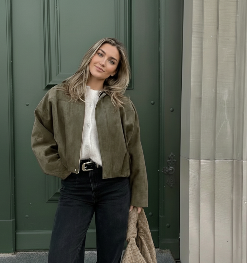 Chaqueta Diana – Bomber Oversize Verde Oliva