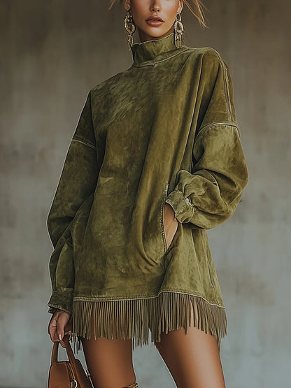 Narelsa | Vestido Oversize con Flecos