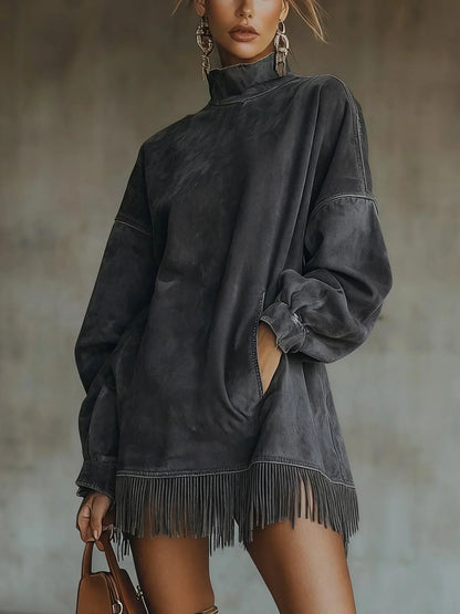 Amarinda | Sudadera Oversized con Detalle de Flecos