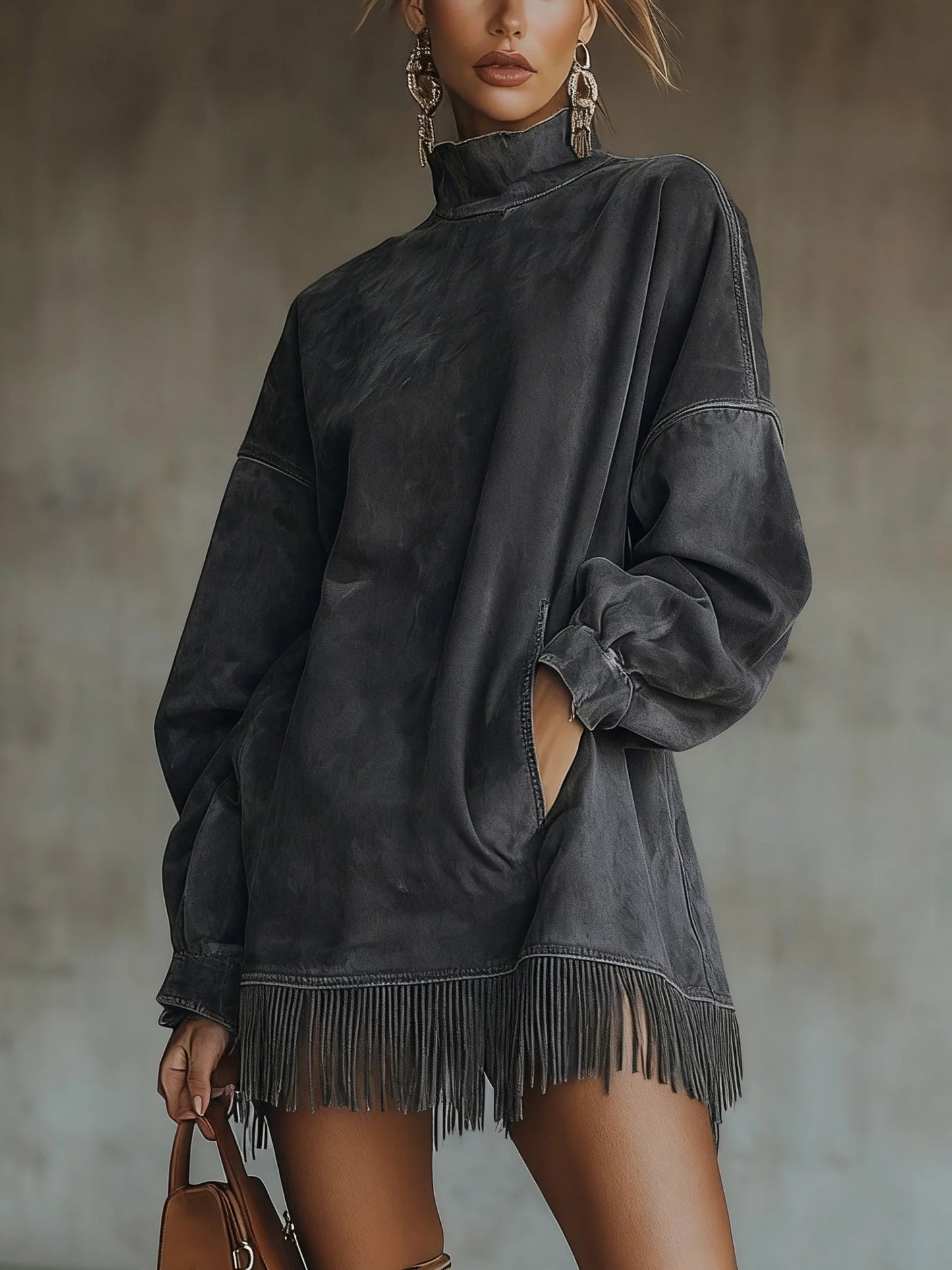 Narelsa | Vestido Oversized con Flecos