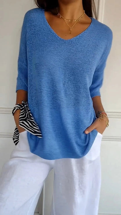 Top de Primavera con Escote en V