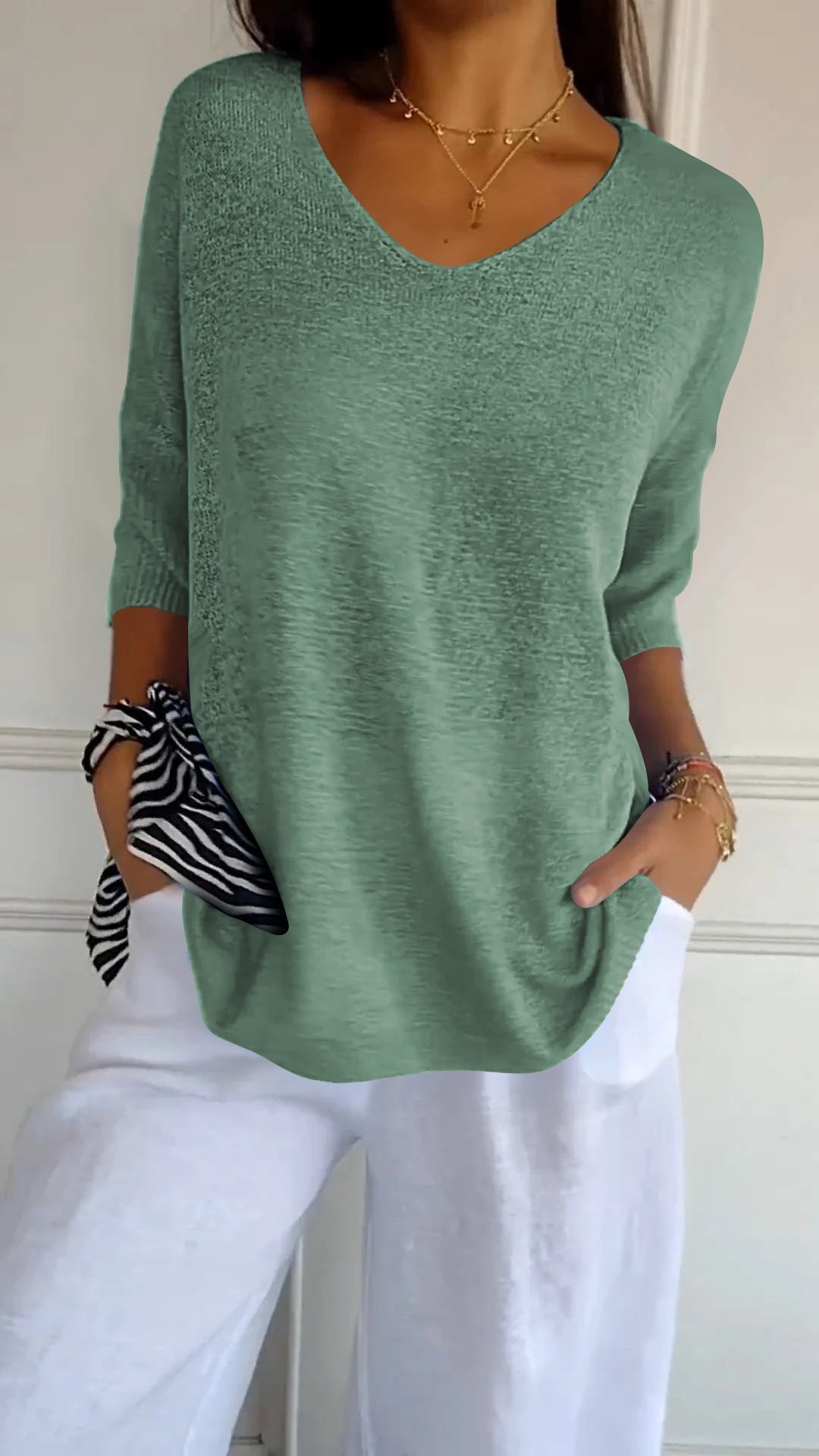 Top Primaveral con Escote en V