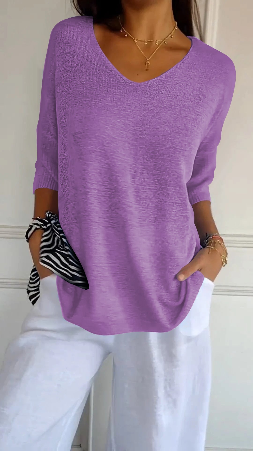 Top de Primavera con Escote en V