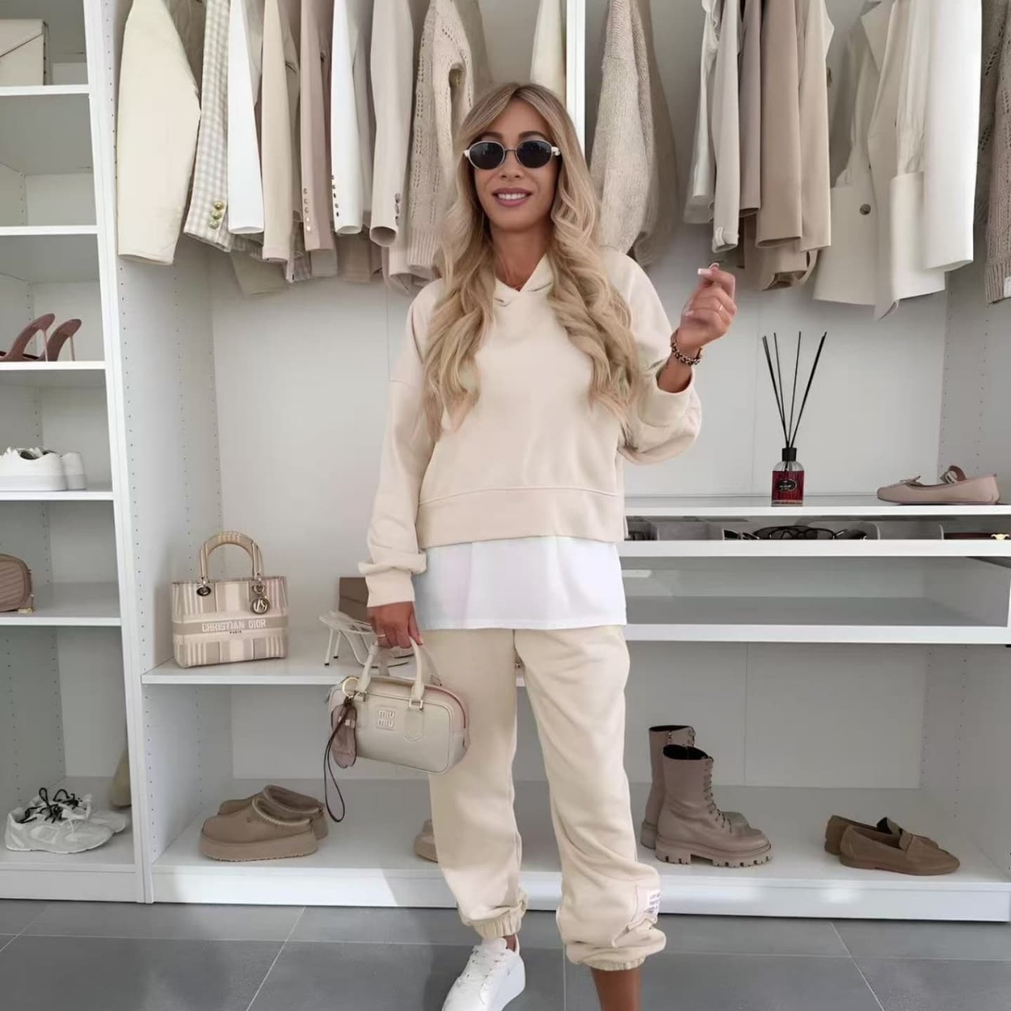 LIORENYAE – CONJUNTO DE SUDADERA CON CAPUCHA CASUAL