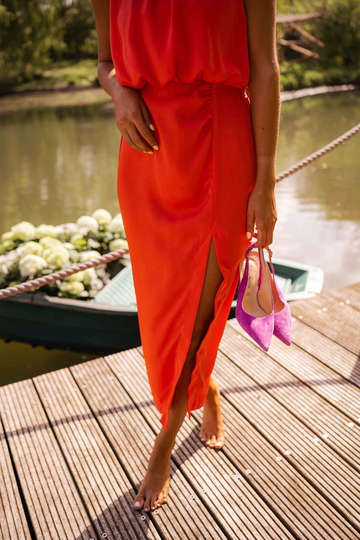 Beulah - Vestido Midi Sin Mangas a la Moda