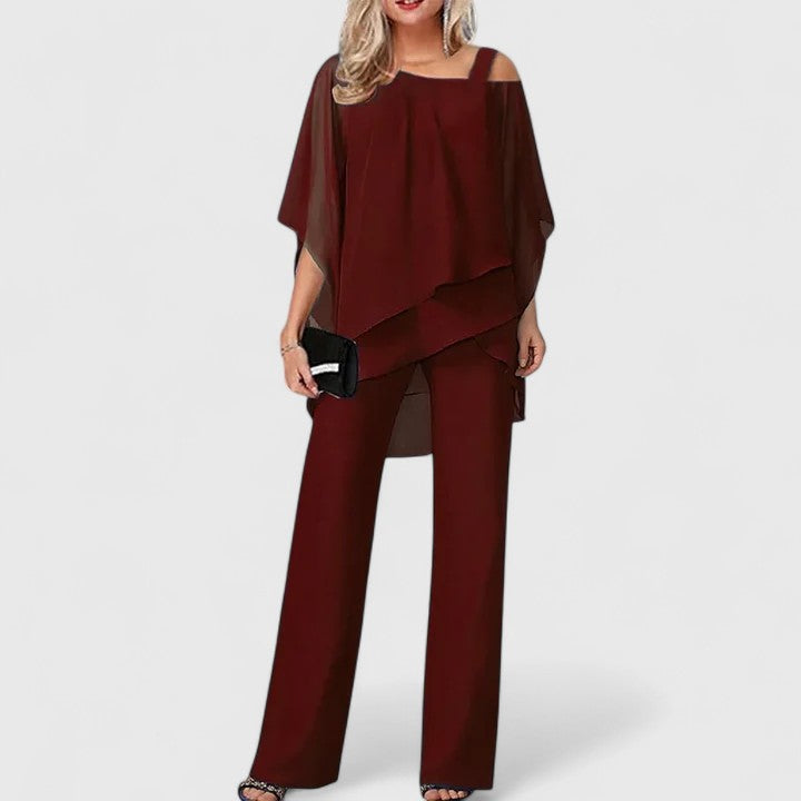 ZEPHYRAEN – CONJUNTO DE PANTALÓN DE DOS PIEZAS ELEGANTE