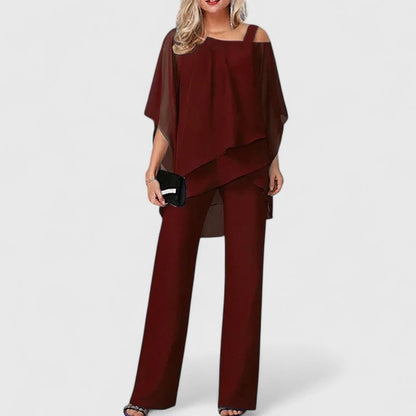 ZEPHYRAEN – CONJUNTO DE PANTALÓN DE DOS PIEZAS ELEGANTE