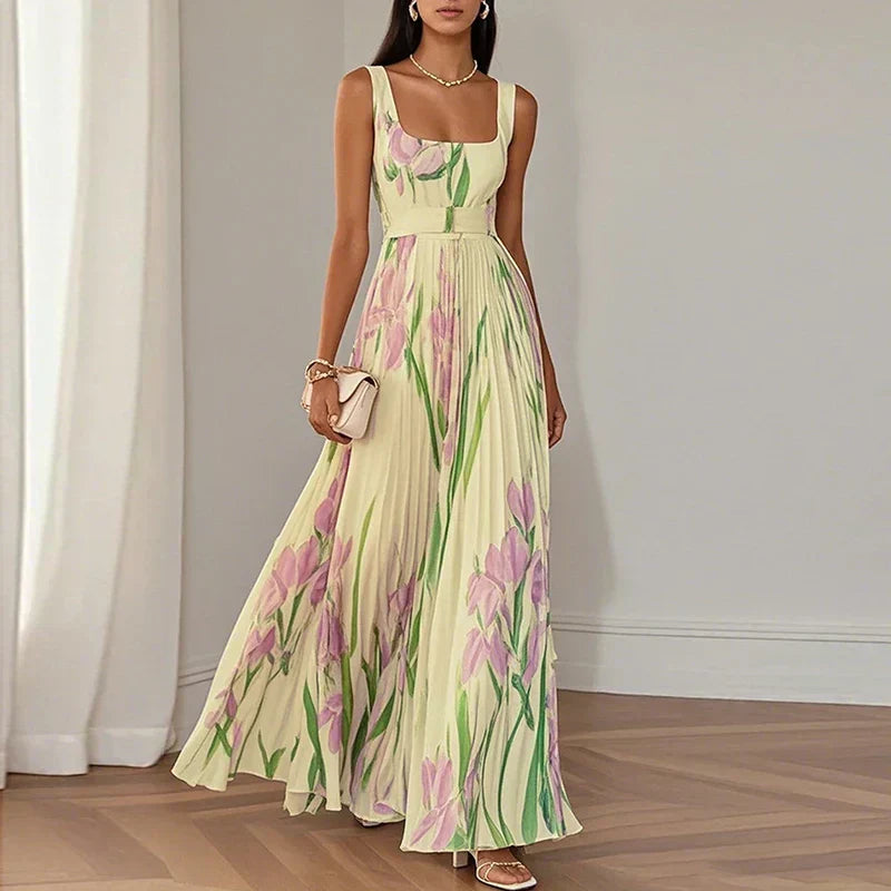 Claudia™ | Vestido Maxi A-Line Floral
