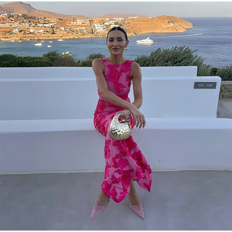Alora - Vestido Maxi Floral Elegante