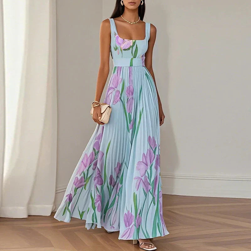 Claudia™ | Vestido Maxi A-Line Floral