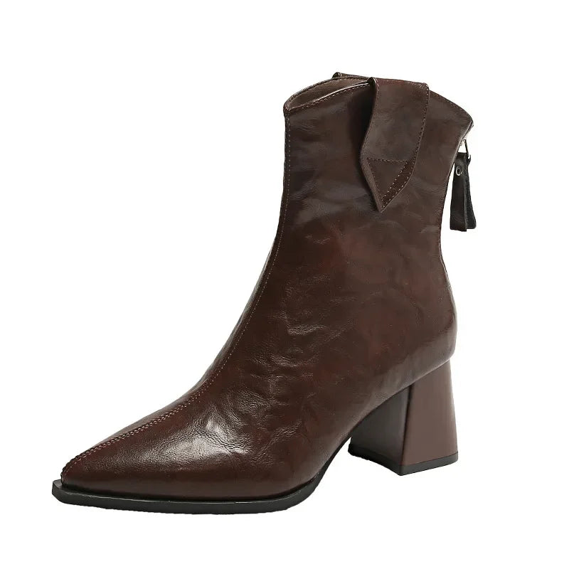 Botas Chelsea con Tacón Alto Vintage
