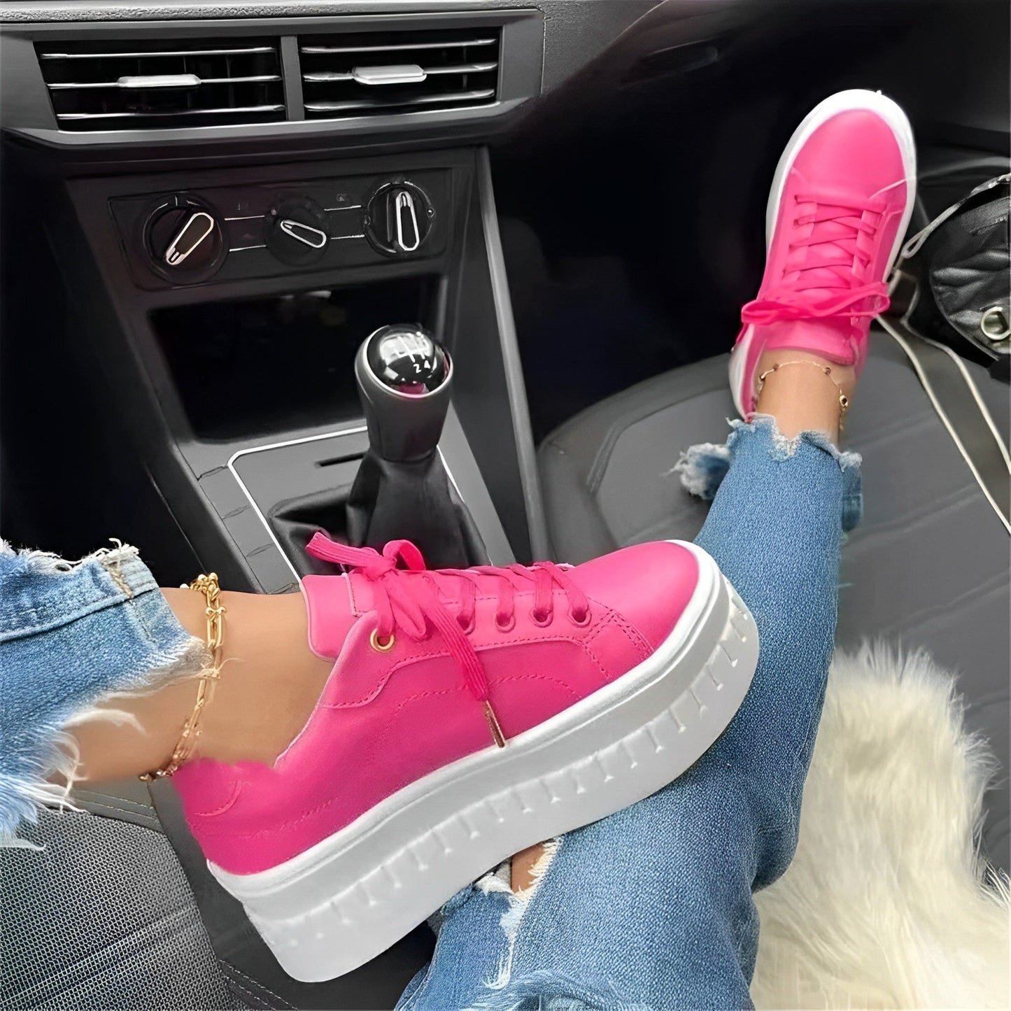 Valerie - Zapatillas con plataforma y suela gruesa para mujer