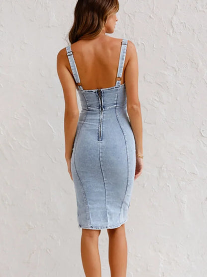 Élodie - Vestido de Denim Elegante