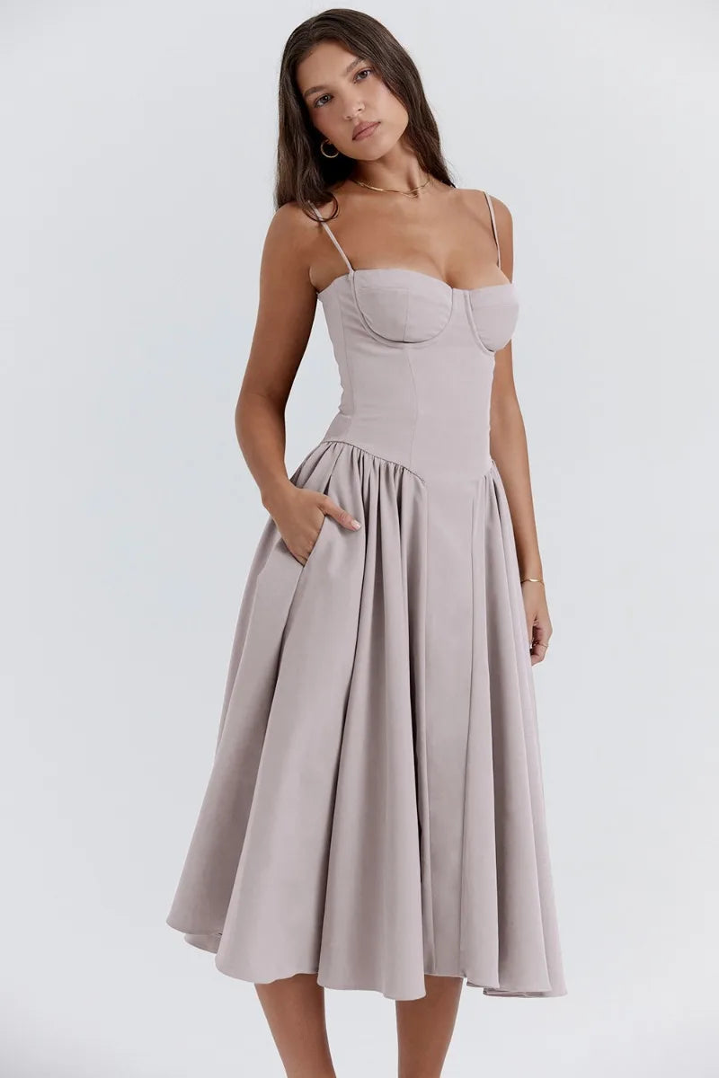 Elara | Vestido de Sol con Corsé Elegante