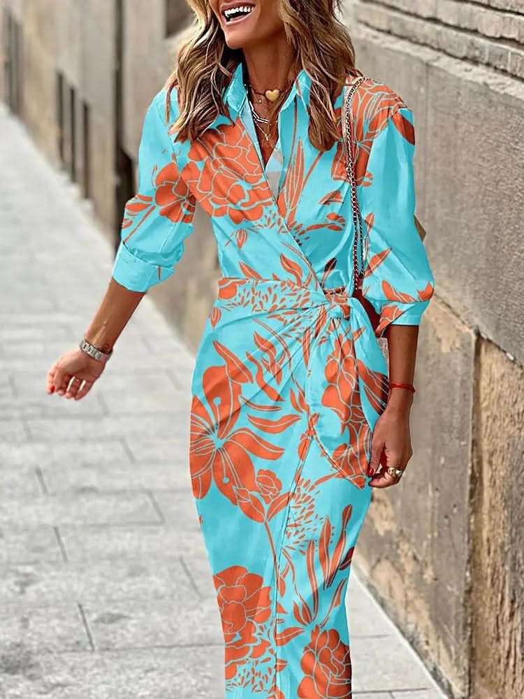 Aurora – Vestido Fluido de Radiancia Vibrante