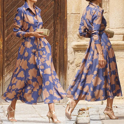 Floriza – Vestido Estilo Camisa Clásica