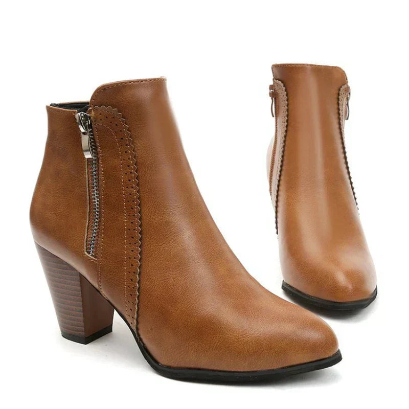 Botas de Tacón Chunky Retro