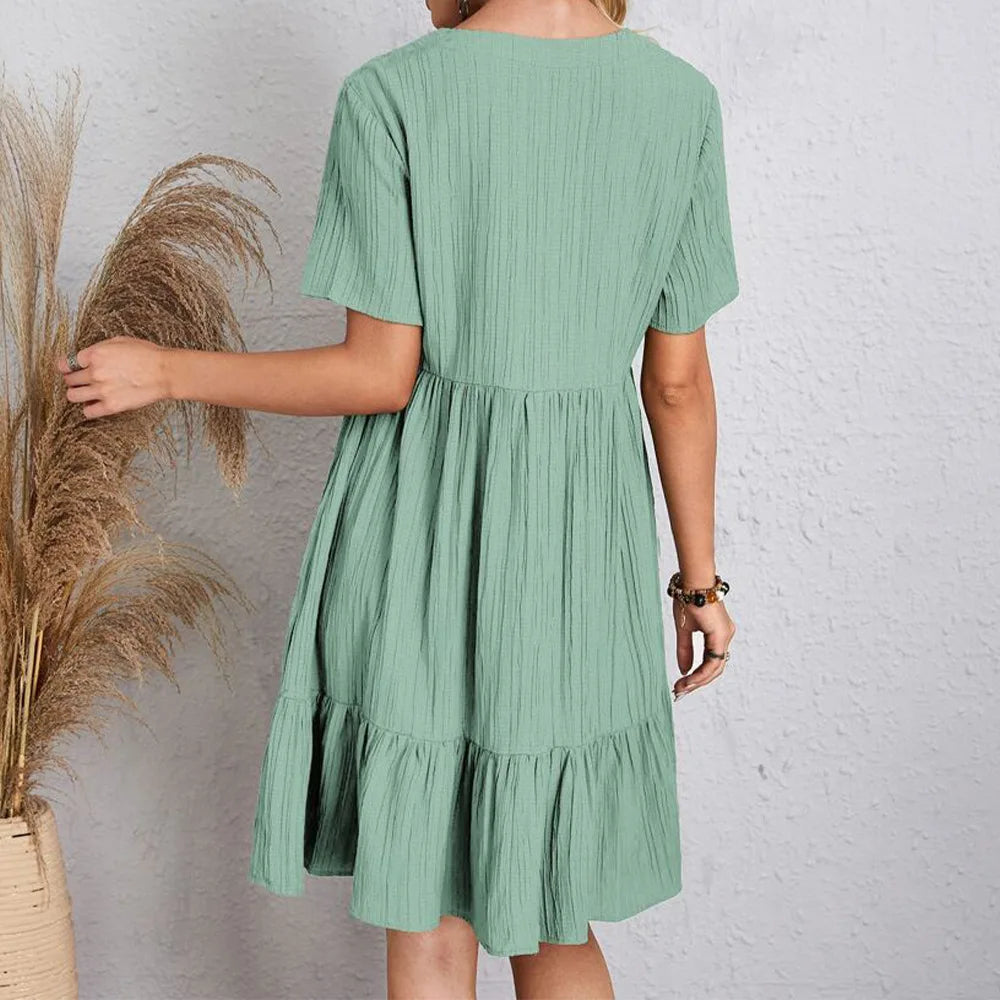 Hadley - Vestido Mini con Volantes Boho Chic