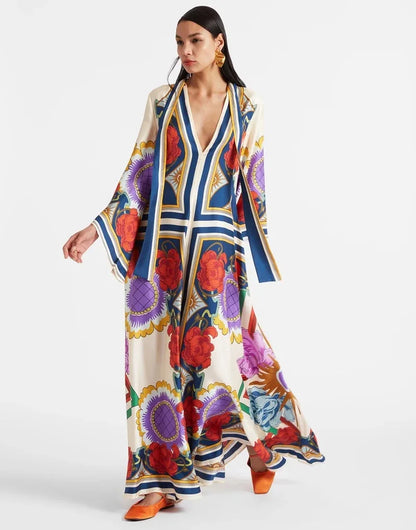 Vestido Maxi Floral Esculpido Elegancia™