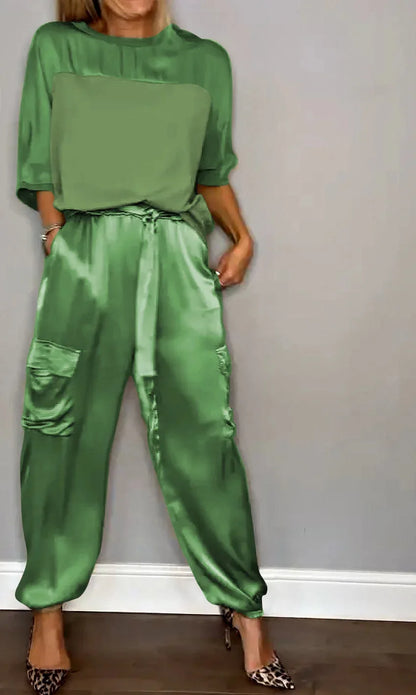 Claudia | Conjunto de Dos Piezas Lujoso Fluyente