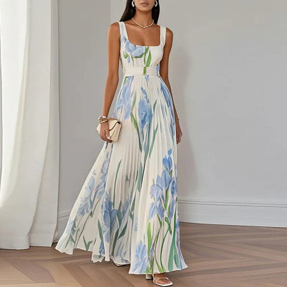 Claudia™ | Vestido Maxi A-Line Floral