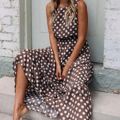 Vestido Maxi con Lunares Capri