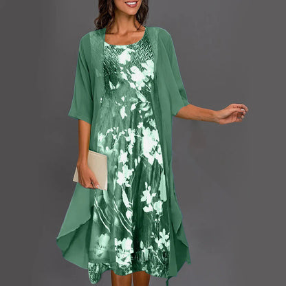 Aria™ - Conjunto de Dos Piezas con Estampado Floral Elegante