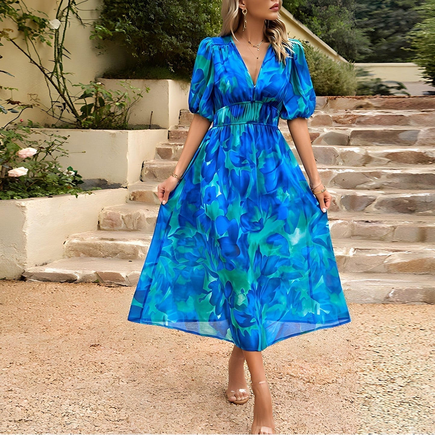 Isolde | Vestido Midi con Escote en V