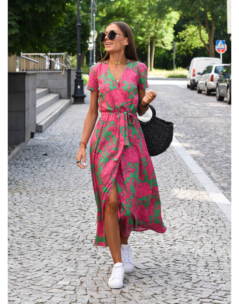 Yasmine | Vestido V-Cuello Elegante