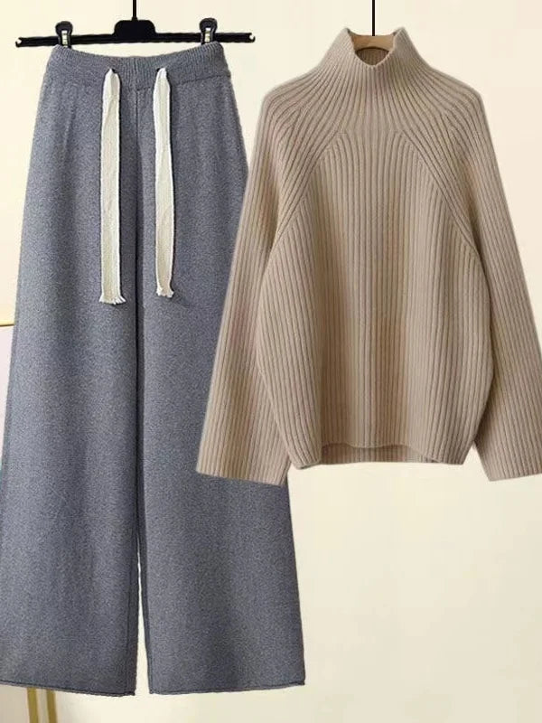 CHERYL - CONJUNTO DE PULÓVER DE PUNTO OTOÑO INVIERNO