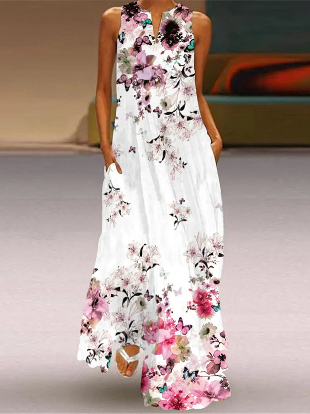 MONICA – VESTIDO MAXI FLORECER EN SILENCIO