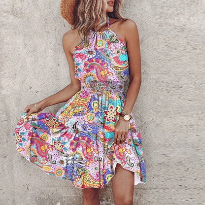 Marlowe - Vestido Midi Bohemio Colorido con Escote en V