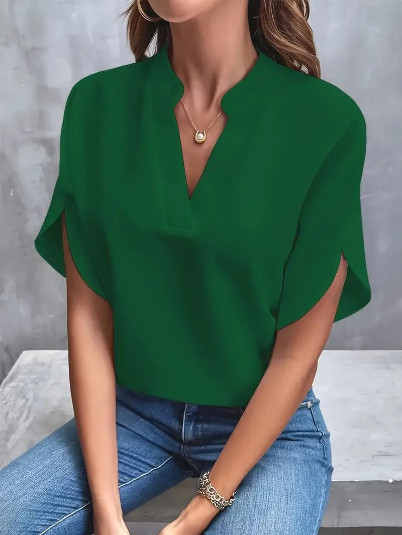 Bettina | Blusa fluida con escote en V elegante