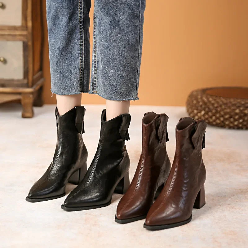 Botines Chelsea con Tacón Alto Vintage