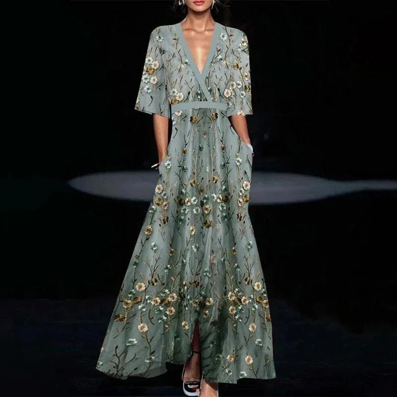 Ruby - Vestido Elegante con Patrón Floral