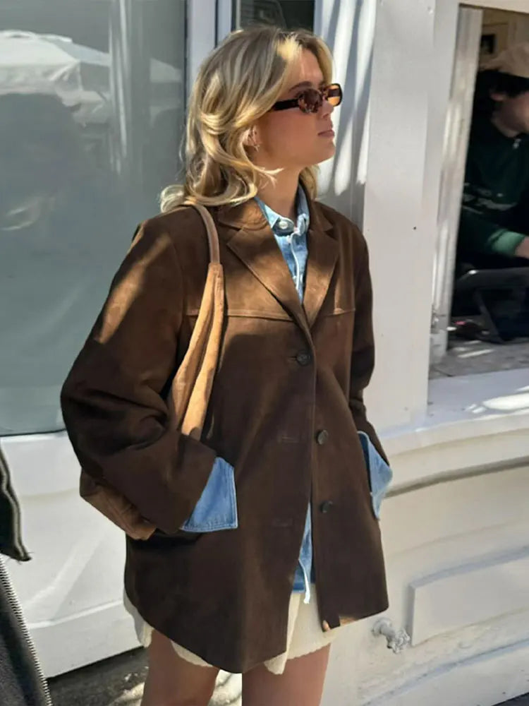 EMMA | Chaqueta de bolsillo con solapa de moda
