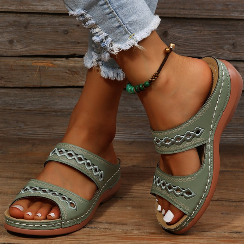Alyssons - Sandalias ortopédicas cómodas para mujeres