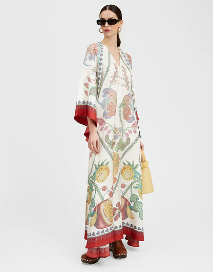 Vestido Maxi Floral Esculpido Elegancia™