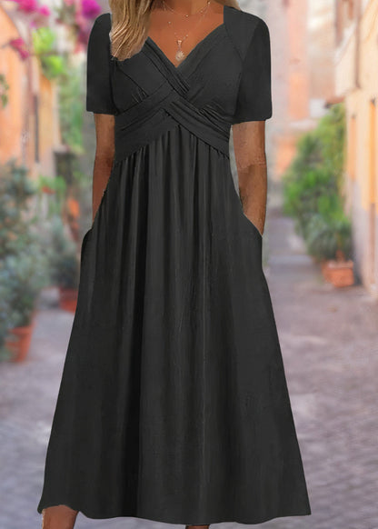 Aria - Vestido V-Cuello Cómodo