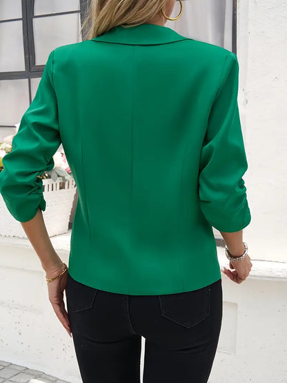 Deva™ | Blusa con mangas tres cuartos drapeadas