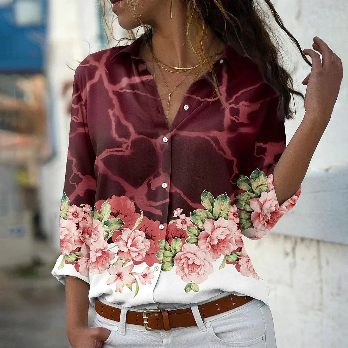 GEERTJE I BLUSA ESTAMPADA A LA MODA