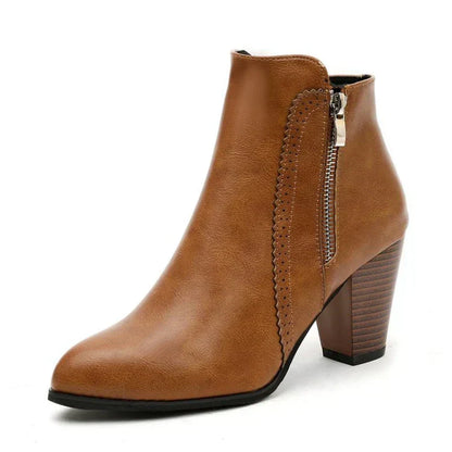 Botas con Tacón Chunky Retro