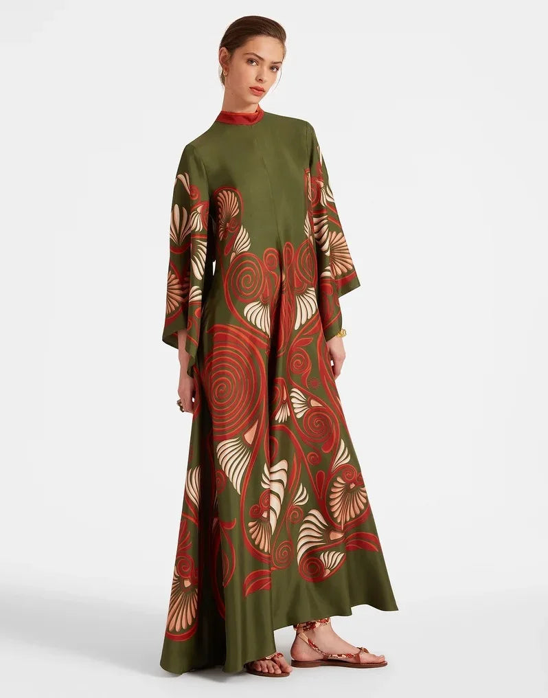 Vestido Maxi Floral Esculpido Elegancia™